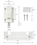 Sliding Door Lock For Glass And Patio Doors, 2.5 Inch Long By 1.5 Inch Wide, Fits Frames At Least 2 Inches Wide, with screws