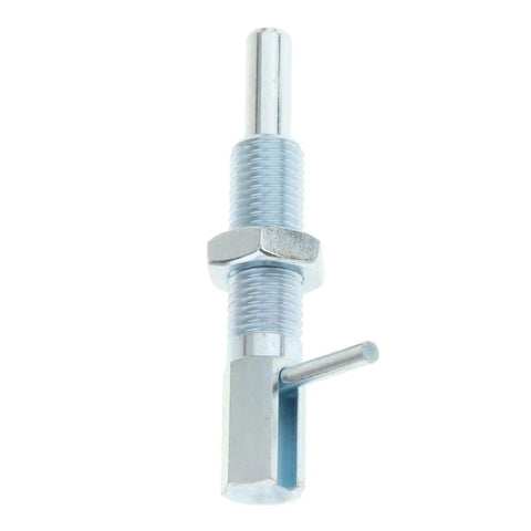 Heavy Duty Retractable Indexing Spring Plunger M16 Galvanized Steel Locking Pin With Nut, detailed view of locking plunger.