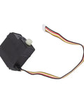 Beefed Up 17G RC Car Servo Motor With Tough Metal And Plastic Gears For A Quick No Fuss Swap Perfect Straight Upgrade For Models 16101 16102 16103 And 18101 Rigs, black motor with wires.