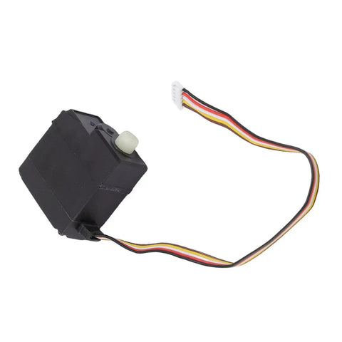 Beefed Up 17G RC Car Servo Motor With Tough Metal And Plastic Gears For A Quick No Fuss Swap Perfect Straight Upgrade For Models 16101 16102 16103 And 18101 Rigs, black motor with wires.