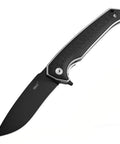 Keen Folding Pocket Knife Dope EDC Gear with 84mm 14C28N Stainless Steel Blade and Carbon Fiber Handle, Side View