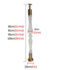 Heavy Duty Clear Acrylic Railing Posts And Balustrade Spindles For Decks Patios And Pools With Ground Mount Screw Kits, 80cm size