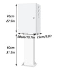 Heavy Duty EV Charger Cover Wall Mounted Rainproof Galvanized Steel Shield dimensions 70cm x 50cm x 25cm for indoor outdoor use.