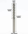 Front view of Amazon HSS end mill, 8 mm cutting diameter, 8 mm shank, 100 mm total length, 4-flute straight.