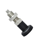 Badass Stainless Steel Self Locking Knob Plunger With Rad Spring Return Design, M12 size for precise positioning and locking applications.