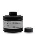 40mm Gas Mask Filter NATO NBC CBRN Cartridge With Long Shelf Life Up To 20 Years For Smoke Particulates And Carbon Monoxide Protection Built To Stand Up To Real World Hazards, black cartridge with cap