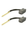Top Shelf Japanese Carbon Brush Set For Porter Cable And Makita M18 Power Tools Replacement, two carbon brushes with wires.