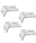 90 Degree Solar Panel Mounting L Bracket For RVs, Boats, And Off Grid Roofs Aluminum Alloy Silver Finish, pack of 4