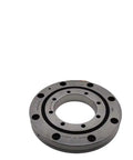 Precision Cross Roller Slewing Bearing Ru42 Ru42Uu Ru42Uuc0 shown from the side, designed for robotic applications with a robust metal finish.