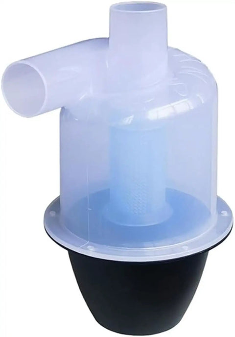 Heavy Duty Industrial Cyclone Dust Collector With 50Mm Hose Port, clear plastic design for effective debris separation and air filtration.