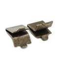 Built Tough Adjustable Steel Pilaster Shelf Clip Brackets With Dead Simple Slide Mount And Smooth Galvanized Coating For Any Standard Wood Or Metal Shelving Rack System Bronze Pack Of Fourteen close-up of two steel brackets