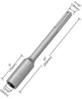 Pro Grade Ground Rod Driver For Five Eighth And Three Quarter Inch Rods With 18mm SDS Max Shank dimensions shown
