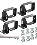 Heavy Duty Steel Vertical Cable Management Brackets For 19 Inch Server Rack Mount D Ring Wire Organizers pack of 4, including zip ties.