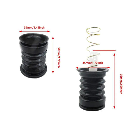 Top Shelf Rubber Drain Trap Valve Assembly With Pull Rod Switch And Strong Springs Universal Replacement Set For Twin Tub Washer Dryer 2 In 1 Combo Machines Hassle Free, featuring rubber components and spring measurements.