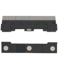 Front view of Magnetic Brake Bender Attachment for Vise, 8 Inch Metal Bender Tool With 90 Degree Bends And 5 Press Fingers