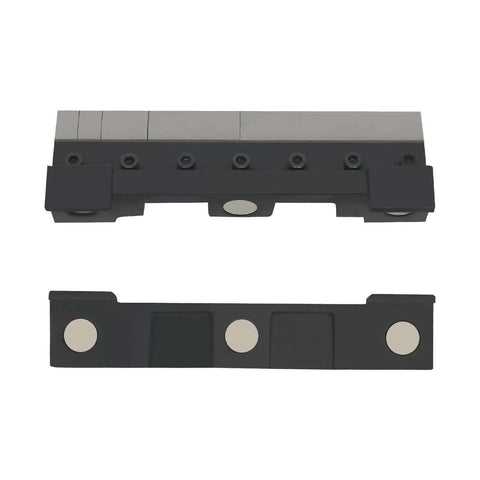 Front view of Magnetic Brake Bender Attachment for Vise, 8 Inch Metal Bender Tool With 90 Degree Bends And 5 Press Fingers