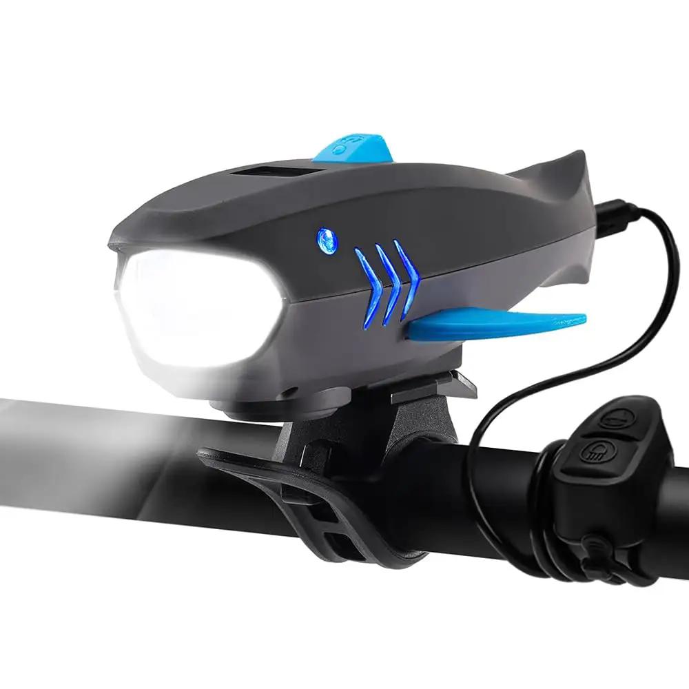 Loud Bike Horn 120dB Electric Bell, Bright Headlight ✓