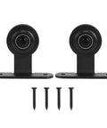 Heavy Duty Sliding Door Hardware Kit With Carbon Steel Hanging Rail Wheel And High Strength Screws For Barn Doors Indoor Outdoor Installation