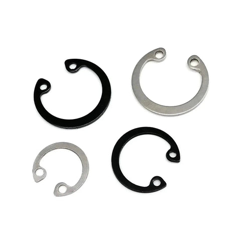 Assorted sizes of stainless steel 304 internal C-type circlips from Beefy Heavy Duty Retaining Ring Kit 1000 2140 4000 Pcs 8-24mm