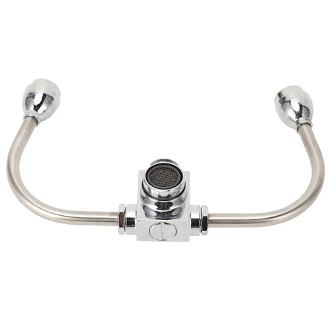 Double Nozzle Eyewash Station Faucet Mounted for Lab Factory and Office Sinks, 304 Stainless Steel Emergency Eye Wash product image