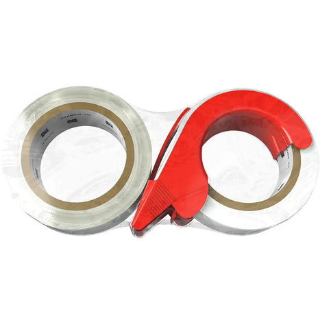 Clear Packing Tape With Dispenser 2 Pack Refills 1.88 Inch By 55 Yard Packaging Tape For Shipping Mailing Moving Ultra Strong And Durable