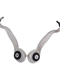 Front view of 12 Piece Control Arm Kit With Ball Joint And Bushing Stabilizer Links And Tie Rods For E Class W212 2009 2016 Replacement Upgrade Beefed Up Performance