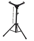 Badass Alloy Drum Holder Stand For Snare Practice Silent Support Rack Portable Music Gear with adjustable angles and black finish.