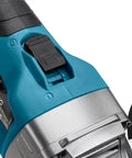 Close-up of the switch and body of the Badass Cordless Angle Grinder Kit Including Dual 40V Max Batteries And Smart Charger.