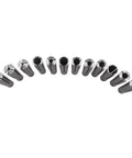 MT3 Morse Taper Collet Set One Eighth To Three Quarters Inch Bore For CNC Milling And Turning Tools, twelve collets in arc view