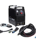 Versa Cut 4x4 CNC Plasma Table with 40A Cutter, cables, and welding torch, ideal for metal fabrication shops and serious welders.