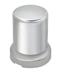 Chrome Plastic Lug Nut Covers With Flange For Trucks And SUVs 33 mm Across Flat And About Two And Three Eighths Inches High