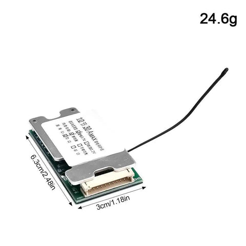 Solid Build Heavy Duty 10s 36v Bms For 18650 Lithium Packs, showcasing details and dimensions of the BMS module.