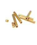 Brass Threaded Spacers Kit With 50Pcs Copper Nuts M2x 2 3 4 5 6 7 8 9 10 11 12 13 14 15 25mm Cylinder Female Threaded Brass Standoff Pillars For Electronics DIY Projects And Robo Builds, brass spacers and nuts
