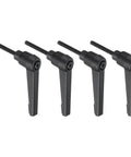 Lever Adjustable Handles M4 32mm Metric Thread Level Clamping Handle Set With Nuts And Washers 4Pcs Black Rotating Screw Handles