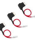 3 Pack Premium Acu Add-A-Circuit Fuse Tap Piggyback Blade Fuse Holder Kit with red wires and connectors, for 12Volt or 24Volt upgrades.