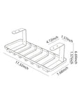 Heavy Duty Under Desk Cable Management Tray Designed As A Complete Game Changer For Crushing Cord Chaos Without Any Messy Drilling To Keep Your Workspace Looking Slick And Totally Stress Free In Matte White, dimensions displayed.