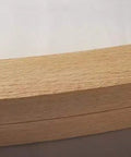 Pair Of Steam Bent Solid Red Oak Rocker Runners For Top Shelf Furniture Fix Ups And No Nonsense DIY Upgrades Unfinished Underswing Parts With Precise Drill Specs, showcasing the curved design of solid red oak wood.