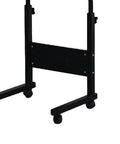 Rock Solid Adjustable Height Rolling Computer Desk With Smooth As Butter Locking Casters Portable Standing Laptop Table For Tight Quarters And Remote Work Setup In Glossy Black stand with wheels