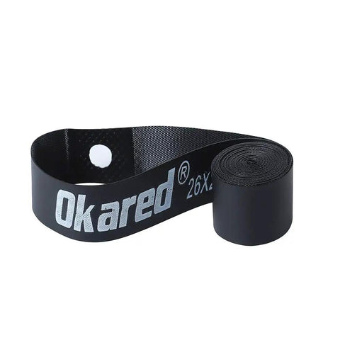 Black rolled 2 Pack 26 Inch Bicycle Rim Strips And Tire Liners, Inner Tube Pad Rim Liner Guard Cushions, PVC Eco Material