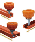 Track Style T Track Knob Kit With Threaded Five Sixteenths By Eighteen Knobs, T Bolts And Washers for woodworking jigs and fixtures