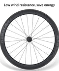 Ultra Light 700C Carbon Road Wheelset With 38mm Rim V Brake Clincher displayed vertically