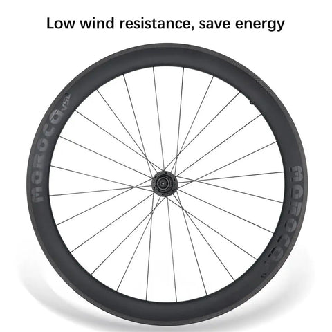 Ultra Light 700C Carbon Road Wheelset With 38mm Rim V Brake Clincher displayed vertically