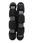 Front view of six black 100mm robot omniwheels with gray hubs