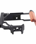 Wood Handle Camera Cage For ZFC Aluminum Alloy Metal Cage With One Quarter Inch And Three Eighths Inch Screw Holes Cold Shoe Mount