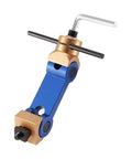 Built Different CNC Mill Machine Positioner Adjustable Milling Vise Stop Real Deal Work Part Locator with color-coded adjustments.