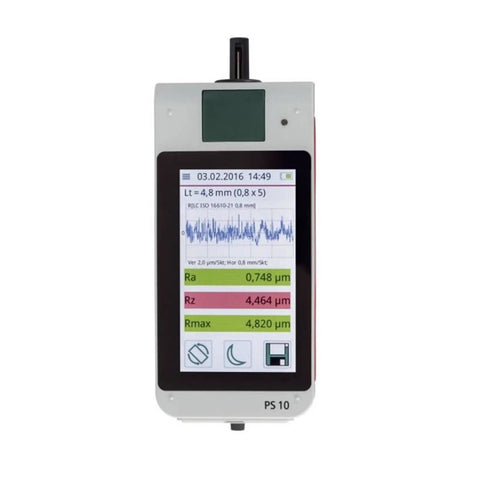 Portable Surface Roughness Tester Featuring Rock Solid Build And No Sweat Operation With Fast Charge Port And Vivid Backlit Screen for precise measurements.