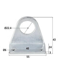 Heavy Duty Two Pack Cylinder Rod U Clamps For Pneumatic Cylinders Tough As Nails Alloy Brackets dimensioned steel U clamp.