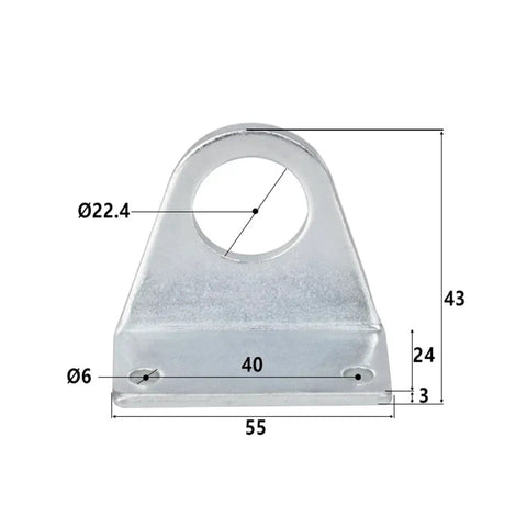 Heavy Duty Two Pack Cylinder Rod U Clamps For Pneumatic Cylinders Tough As Nails Alloy Brackets dimensioned steel U clamp.