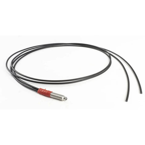Diffuse Reflective Digital Fiber Optic Sensor Cable For Rail Power Systems Monitoring, 1m TPV construction, stainless threaded end