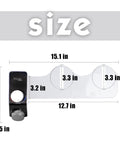 Dimensions of Bidet Attachment For Toilet Seat Non Electric With Hot And Cold Water Front And Rear Wash. Width 15.1 inches.
